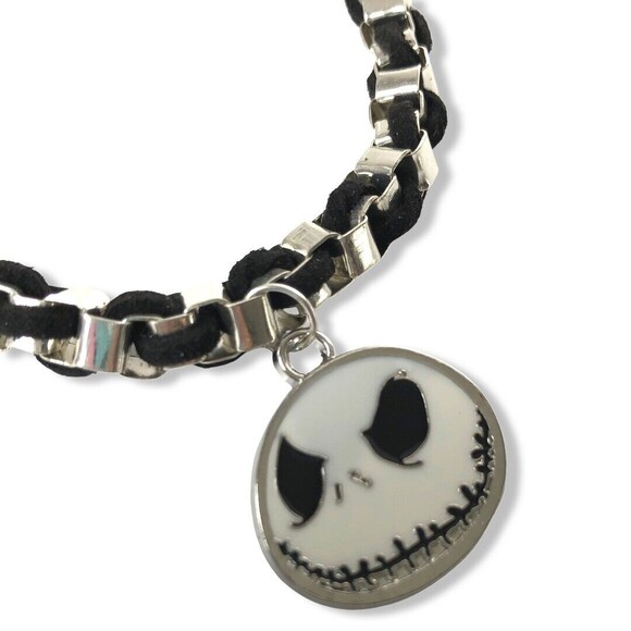 Jack Skellington Pendant Necklace Chain Link Nightmare Before Christmas NEW - Picture 2 of 3